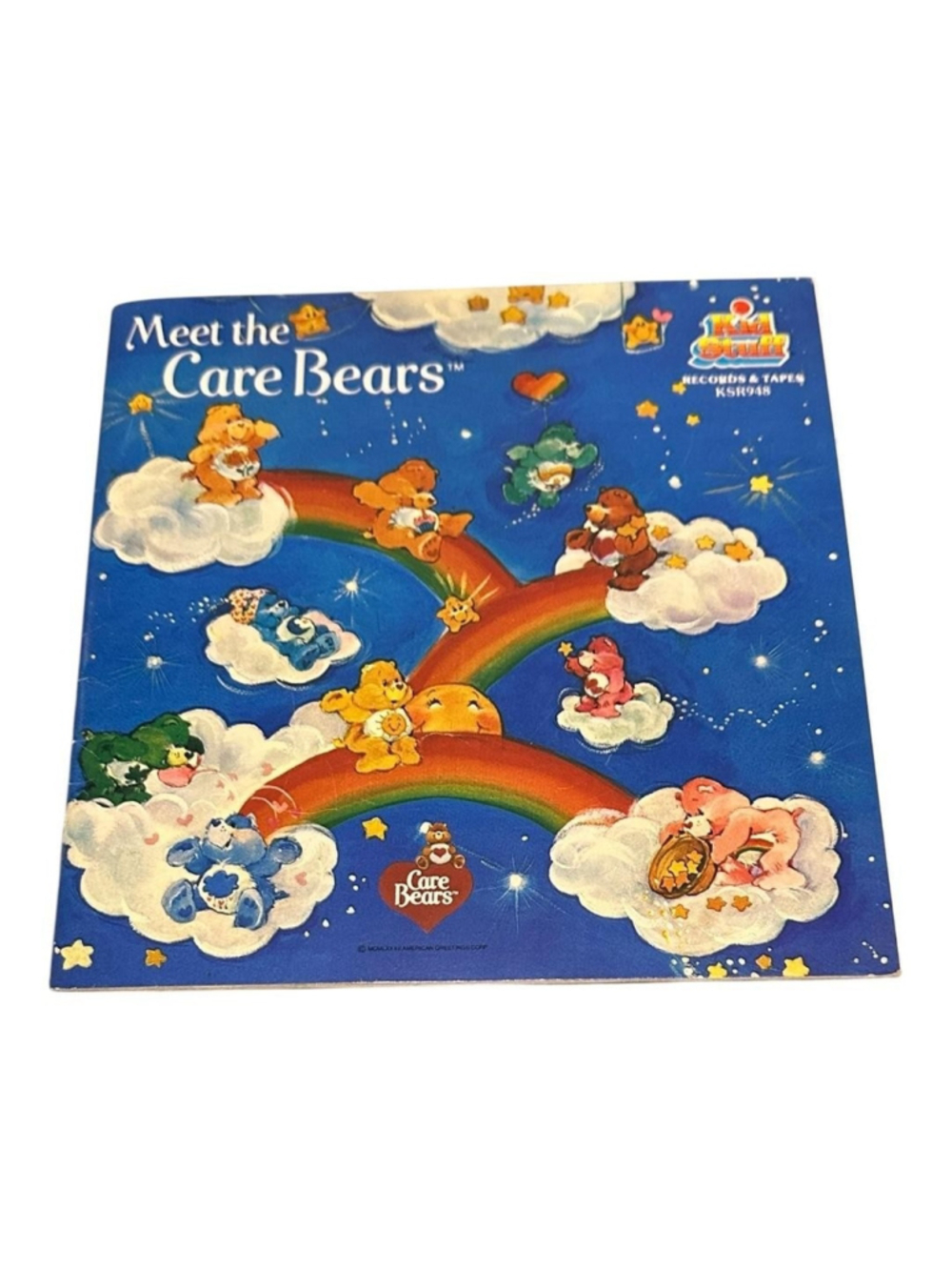 Vintage The Care Bears Meet The Care Bears 7" Black Vinyl 33 RPM Story Record